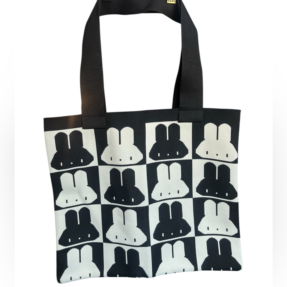 Black and White Graphic Tote Bag - Picture 2 of 7